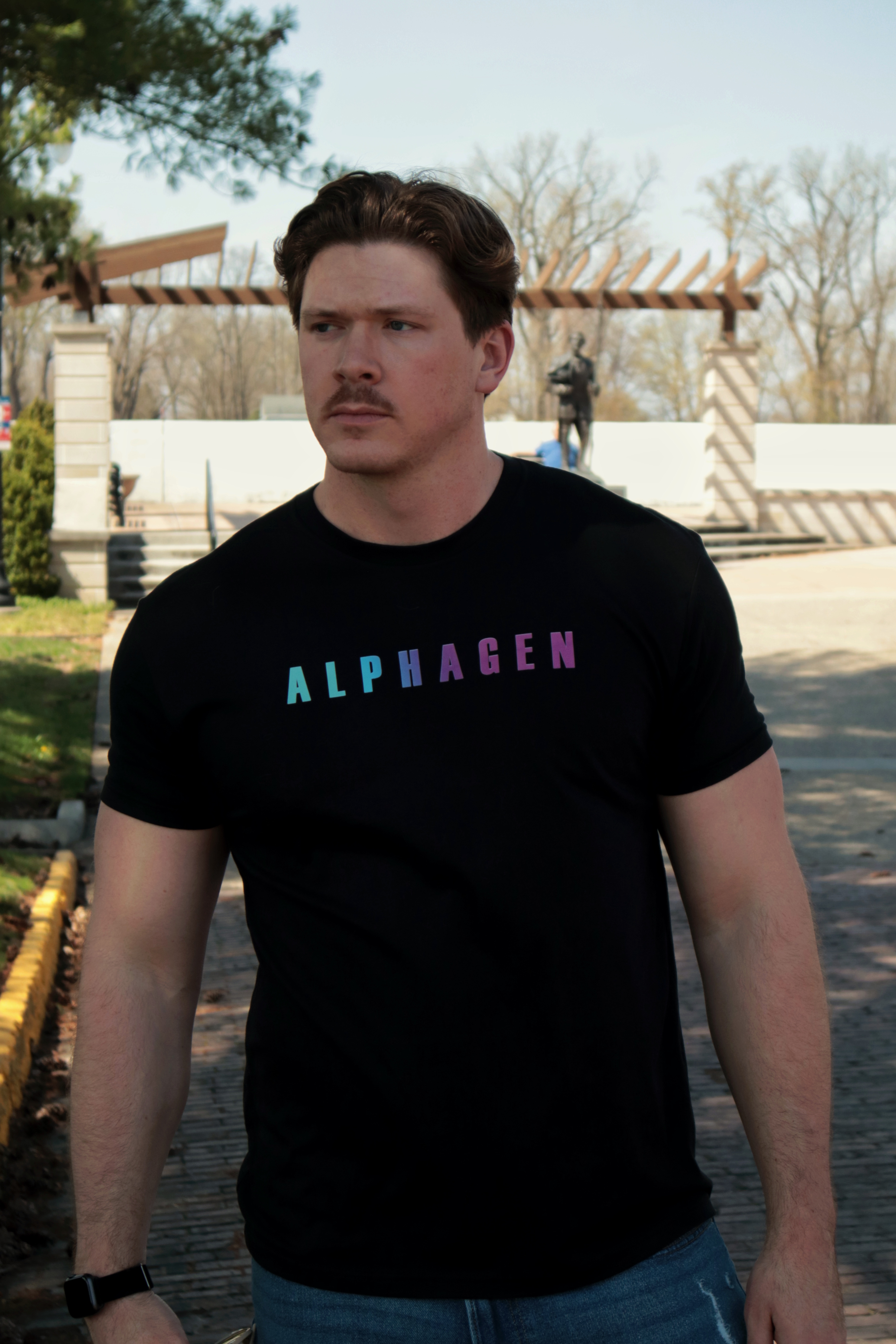 Athletic Tee Gradient Text "AlphaGen"